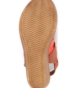 Pavers Tan Brown Leather Wedge Sandals -Pavers Sales Shop unnamed file 1722 scaled