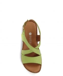 Pavers Green Casual Leather Slingback Sandals -Pavers Sales Shop unnamed file 1733 scaled