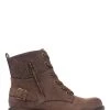 Pavers Ladies Brown Floral Lace-Up Ankle Boots