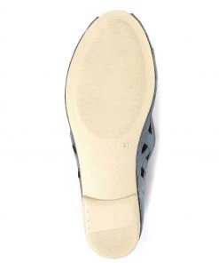 Pavers Blue Denim Ladies Cut Out Leather Ballerina Pumps -Pavers Sales Shop unnamed file 1746 scaled