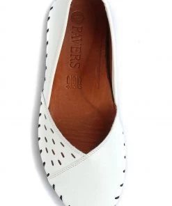 Pavers White Leather Ladies Slip-On Shoes -Pavers Sales Shop unnamed file 1769 scaled