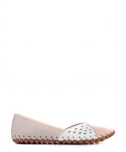 Pavers Natural Mutli Leather Ladies Slip On Shoes