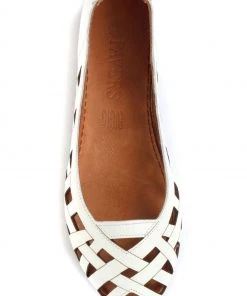 Pavers Ladies White Cut Out Leather Ballerina Pumps 9 Pavers Ladies White Cut Out Leather Ballerina Pumps -Pavers Sales Shop unnamed file 1798 scaled