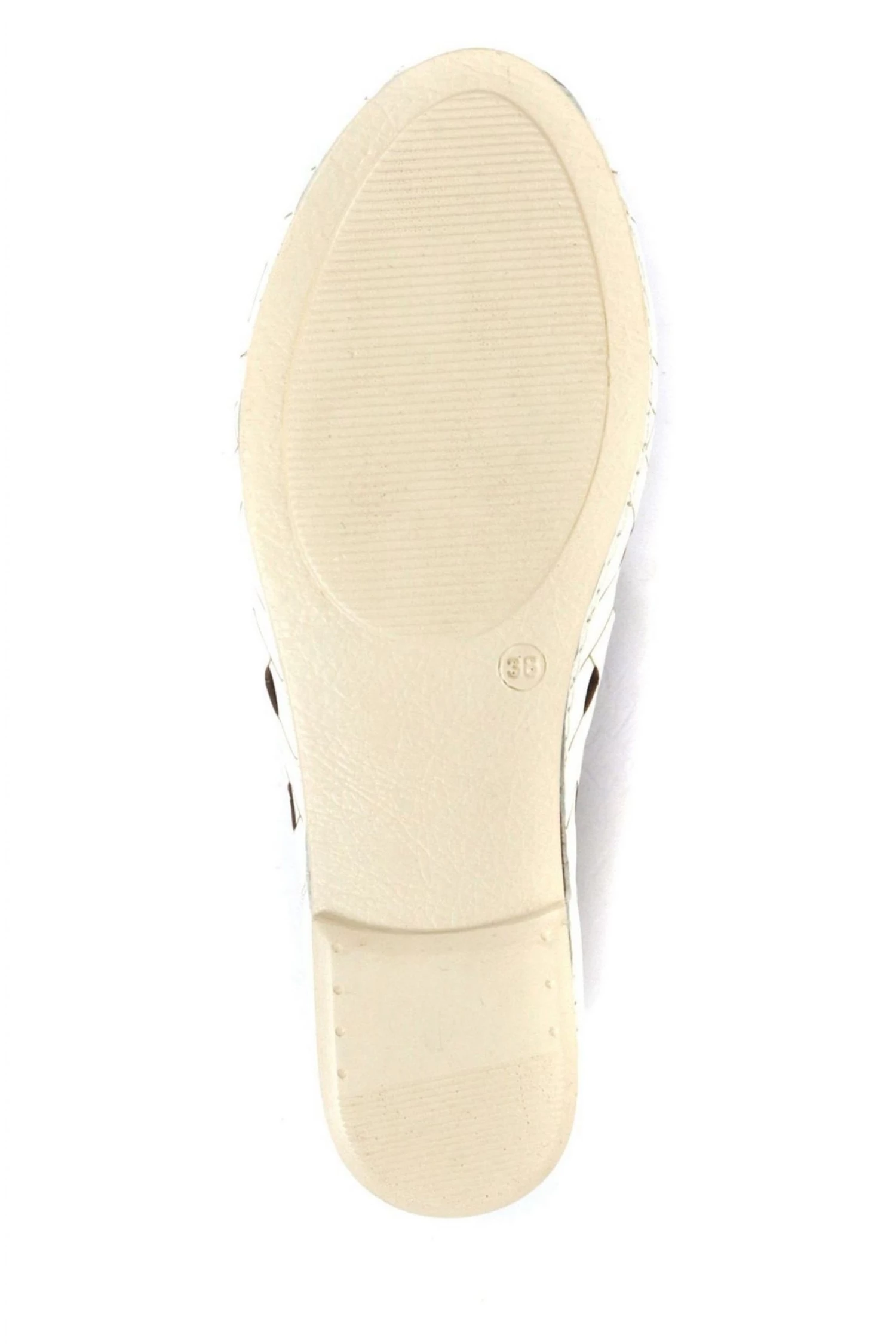 Pavers Ladies White Cut Out Leather Ballerina Pumps 5 Pavers Ladies White Cut Out Leather Ballerina Pumps - Image 5