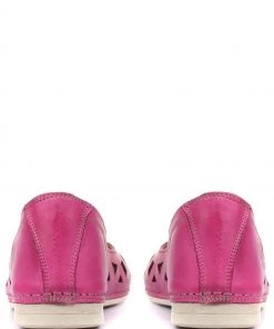 Pavers Womens Pink Cut Out Leather Ballerina Pumps -Pavers Sales Shop unnamed file 1821 scaled