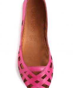Pavers Womens Pink Cut Out Leather Ballerina Pumps -Pavers Sales Shop unnamed file 1822 scaled