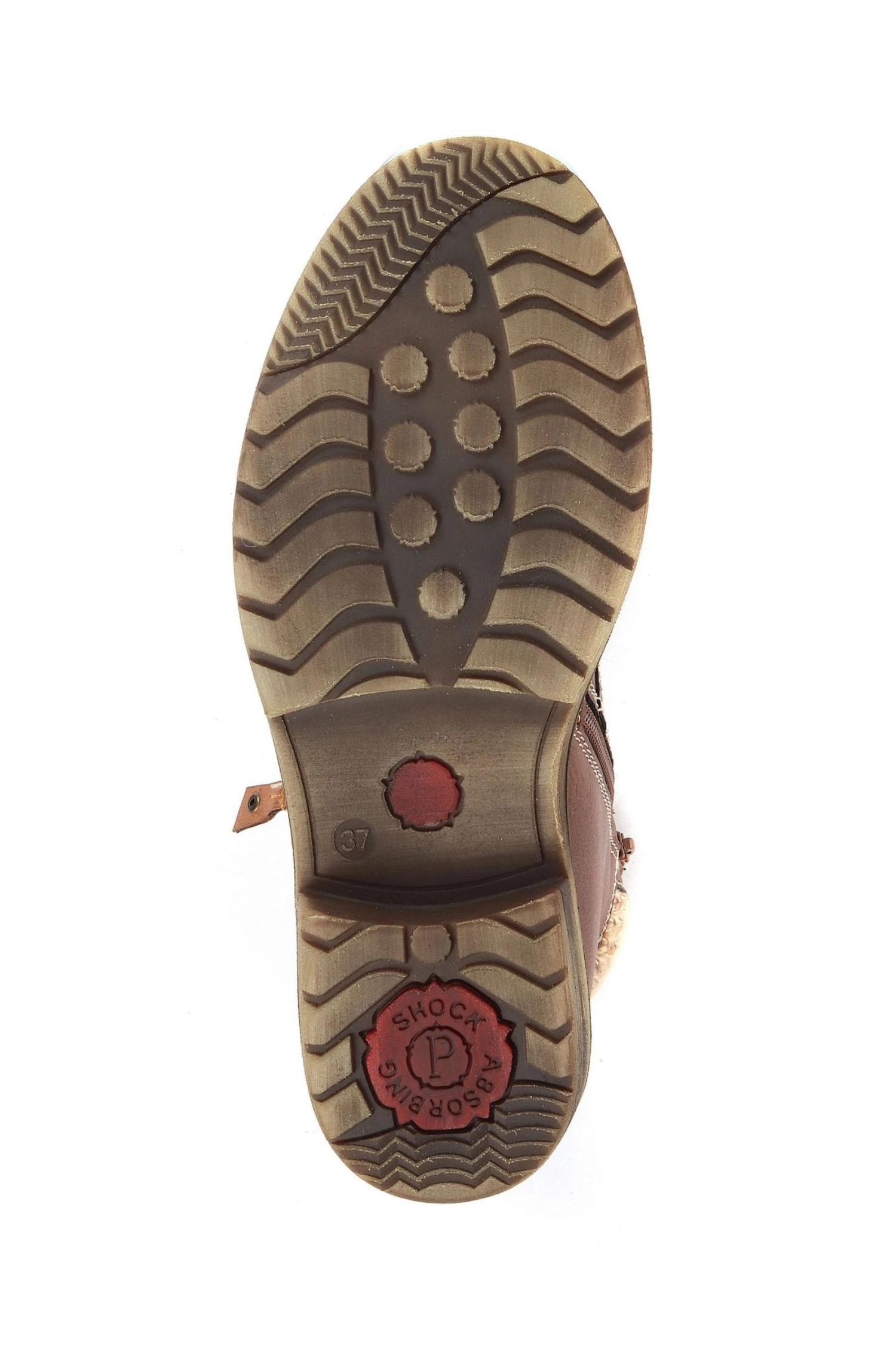 Pavers Ladies Brown Knitted Cuff Ankle Boots 5 Pavers Ladies Brown Knitted Cuff Ankle Boots - Image 5