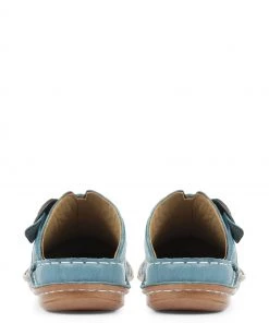 Pavers Blue Denim Ladies Lightweight Leather Clogs -Pavers Sales Shop unnamed file 1856 scaled