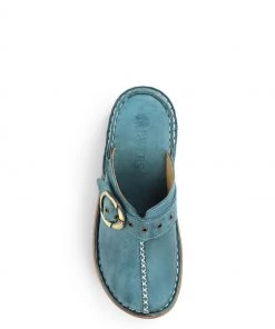 Pavers Blue Denim Ladies Lightweight Leather Clogs -Pavers Sales Shop unnamed file 1857 scaled
