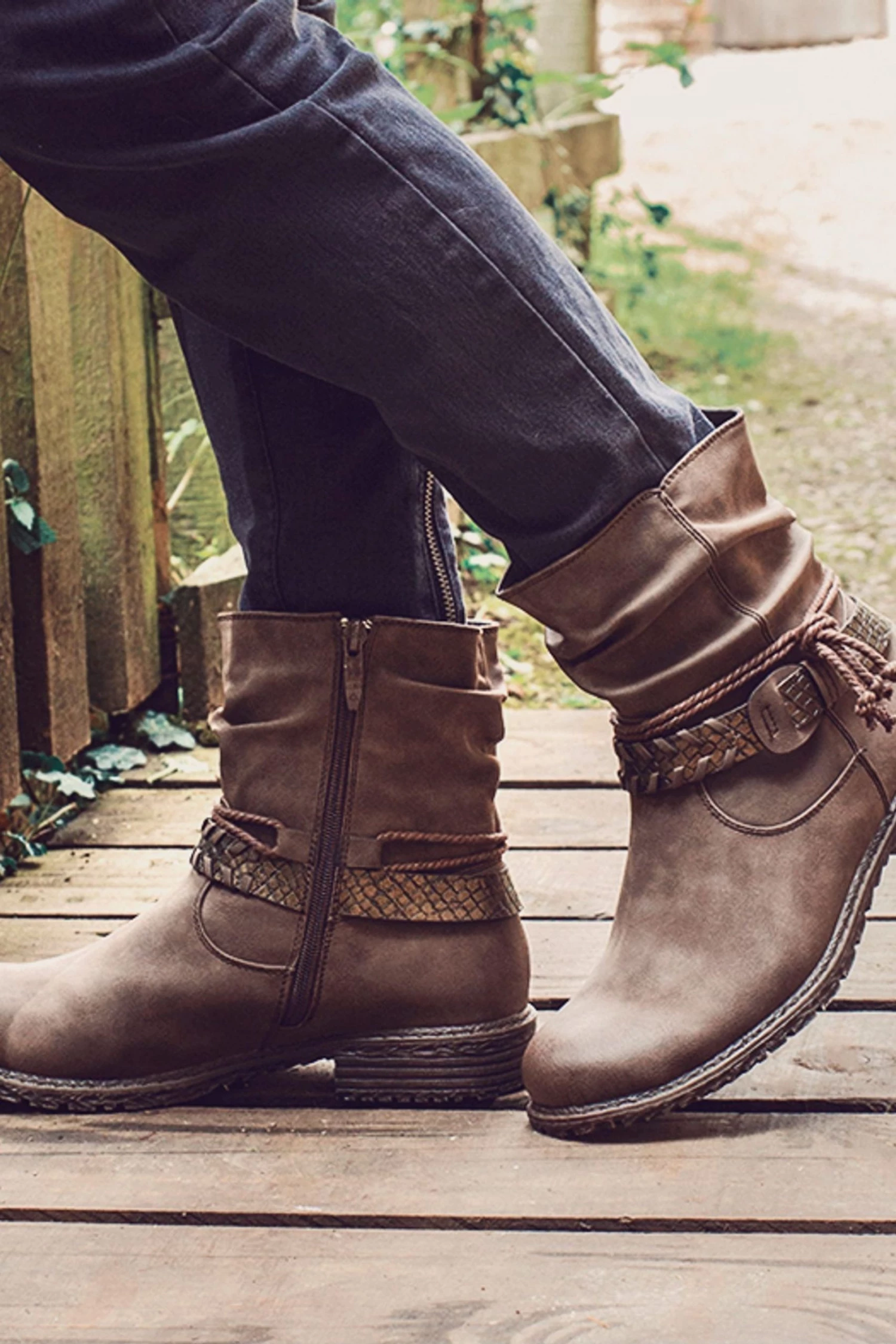 Pavers Brown Ladies Slouch Fit Women's Ankle Boots 1 Pavers Brown Ladies Slouch Fit Women's Ankle Boots