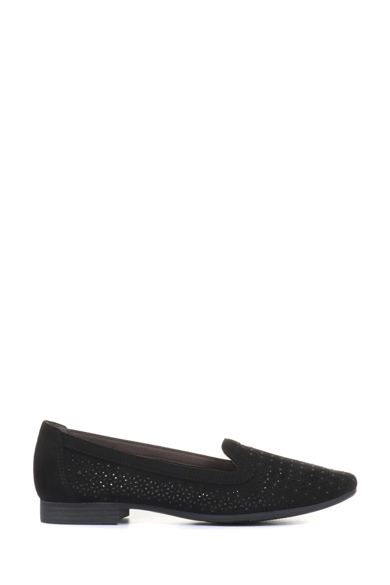 Pavers Black Wide Fit Embellished Loafers 1 Pavers Black Wide Fit Embellished Loafers