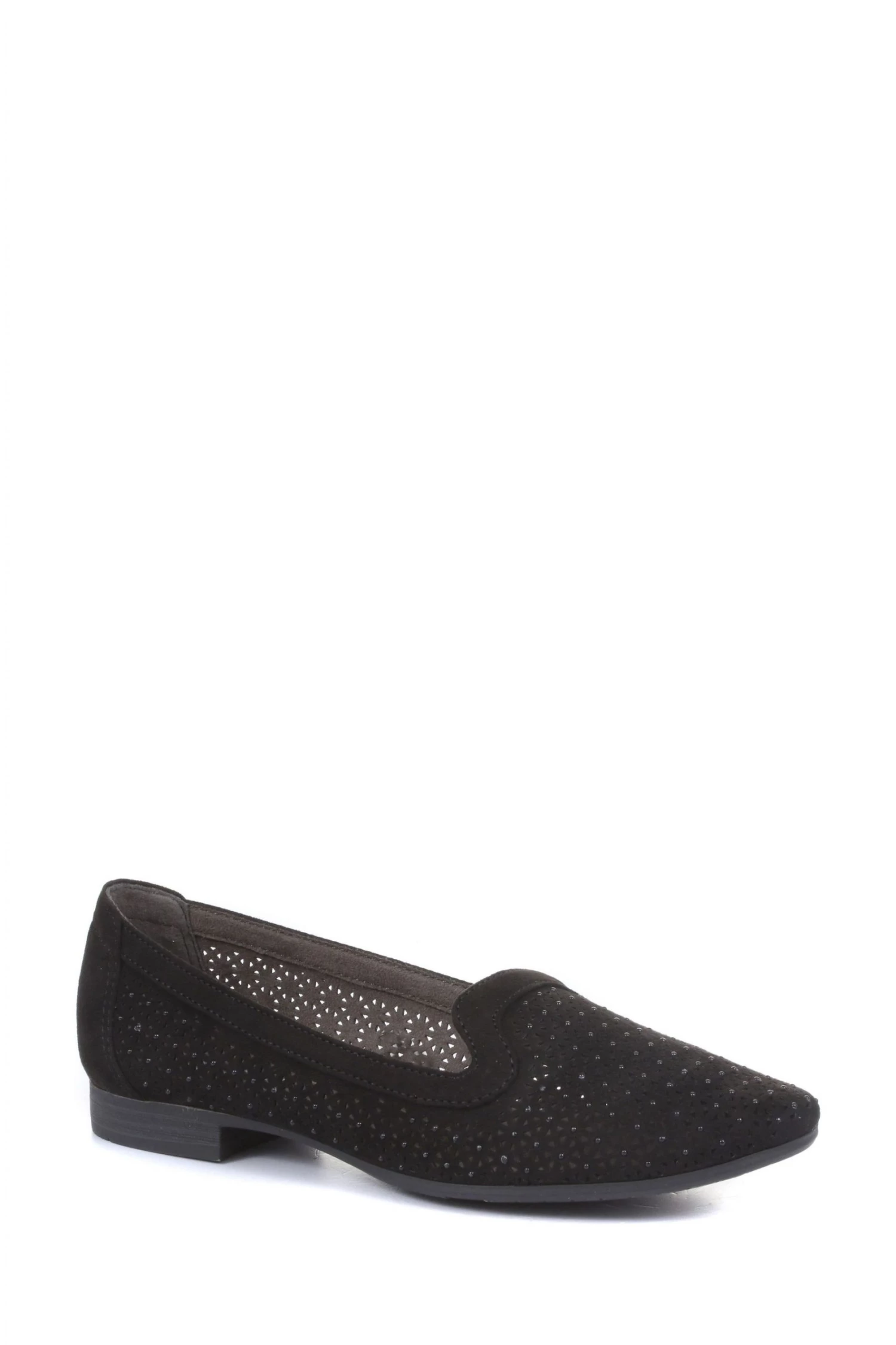 Pavers Black Wide Fit Embellished Loafers 2 Pavers Black Wide Fit Embellished Loafers - Image 2
