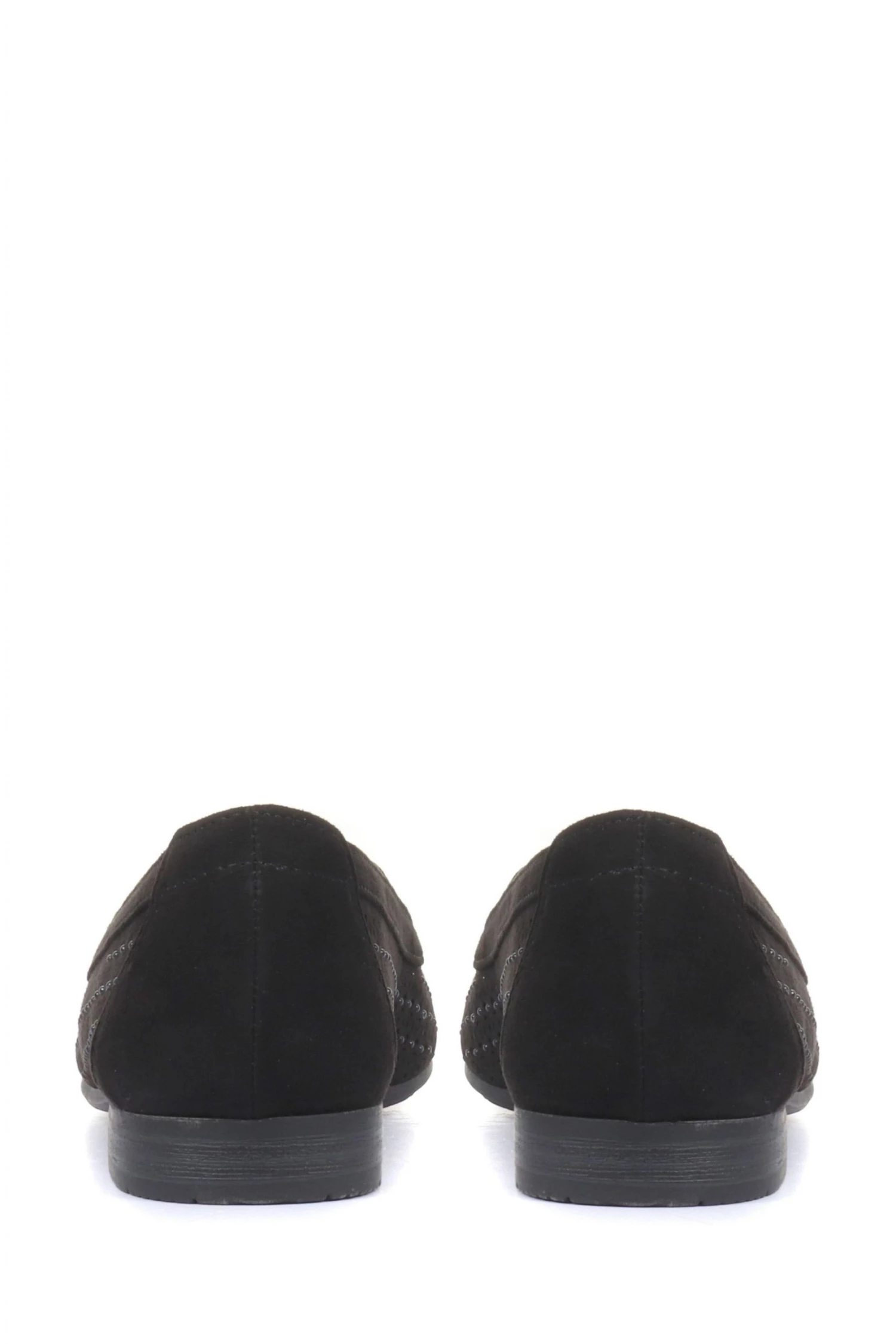 Pavers Black Wide Fit Embellished Loafers 5 Pavers Black Wide Fit Embellished Loafers - Image 5