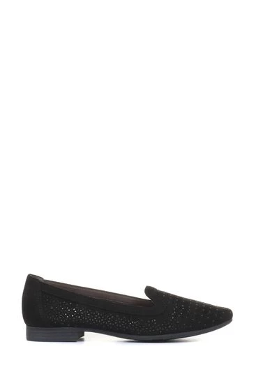 Pavers Black Wide Fit Embellished Loafers 6 Pavers Black Wide Fit Embellished Loafers - Image 6