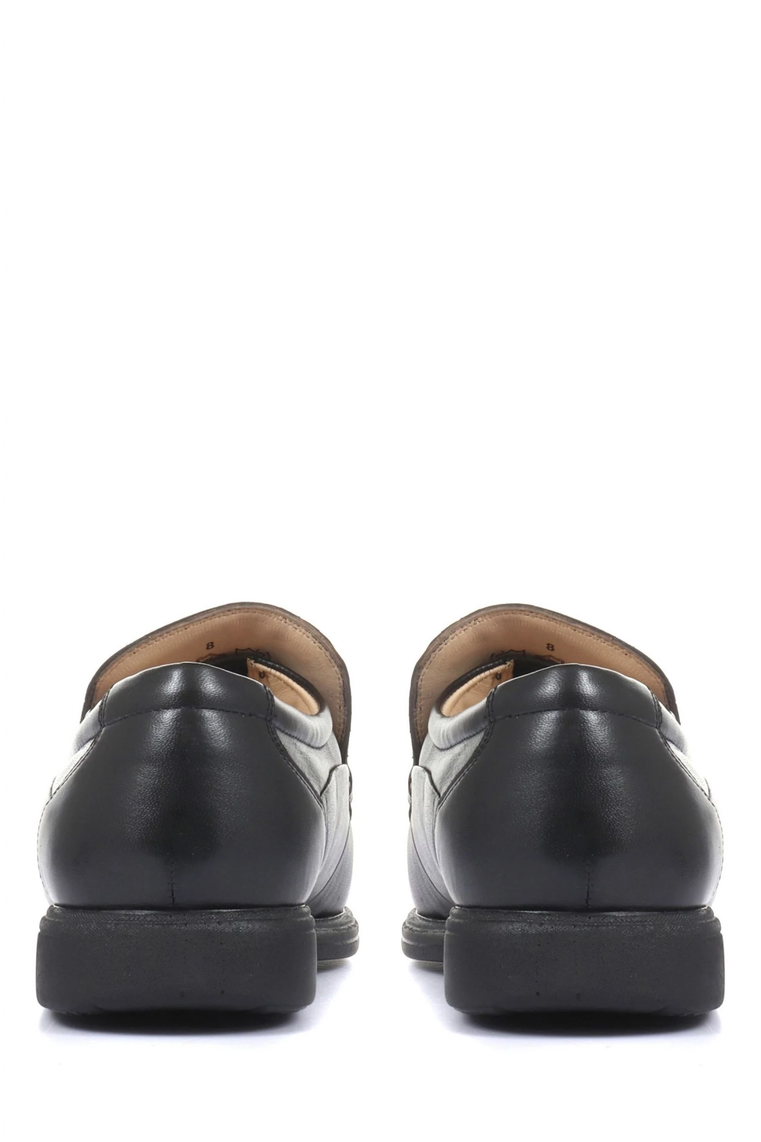 Pavers Men’s Wide Fit Black Lightweight Leather Loafers 3 Pavers Men’s Wide Fit Black Lightweight Leather Loafers - Image 3