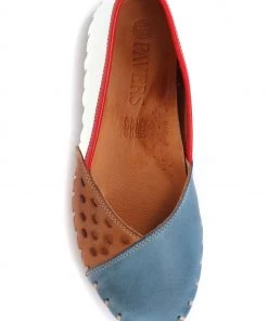 Pavers Blue Denim Tan White Leather Ladies Slip-On Shoes -Pavers Sales Shop unnamed file 1917 scaled