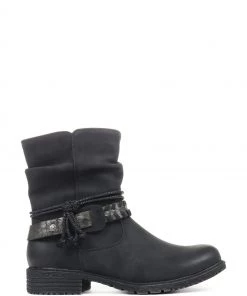 Pavers Black Ladies Slouch Fit Women's Ankle Boots