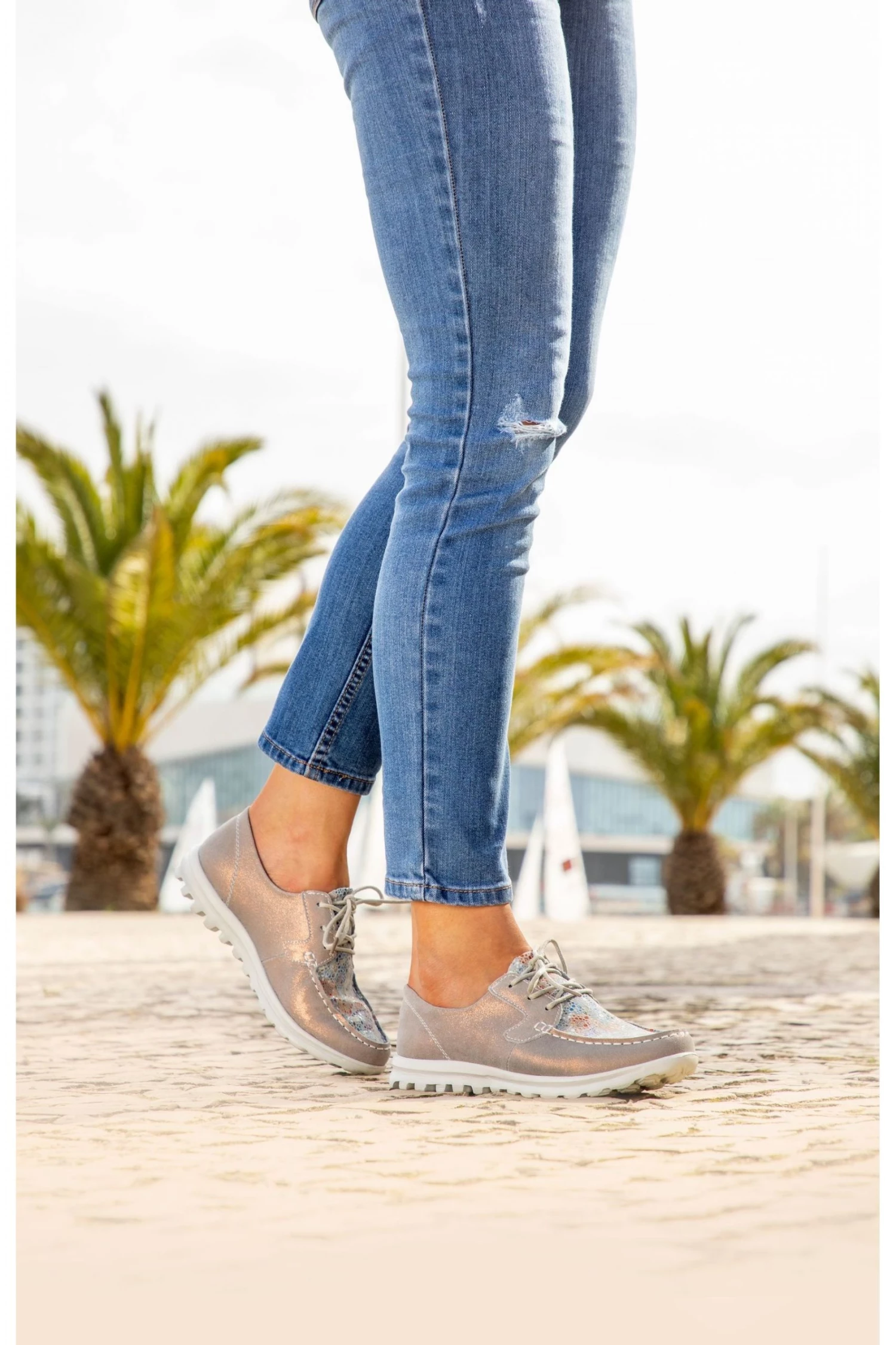 Pavers Ladies Wide Fit Lightweight Lace-Up Sport Boat Shoes 6 Pavers Ladies Wide Fit Lightweight Lace-Up Sport Boat Shoes - Image 6