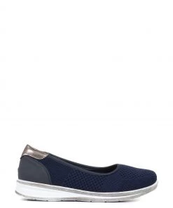 Pavers Ladies Blue Round Toe Pumps