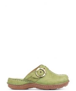 Pavers Green Ladies Lightweight Leather Clogs -Pavers Sales Shop unnamed file 1989