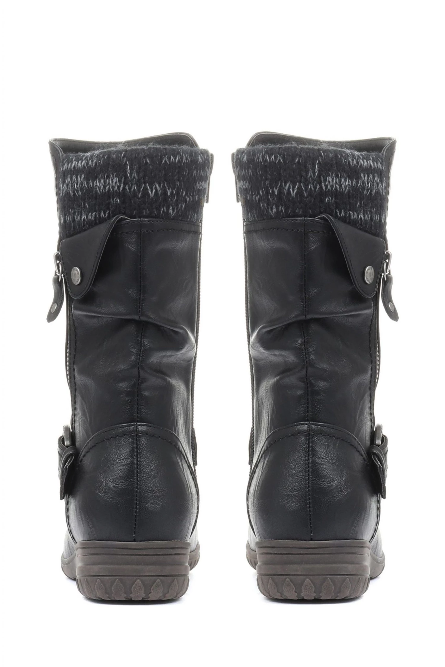 Pavers Ladies Black Calf Boots 3 Pavers Ladies Black Calf Boots - Image 3