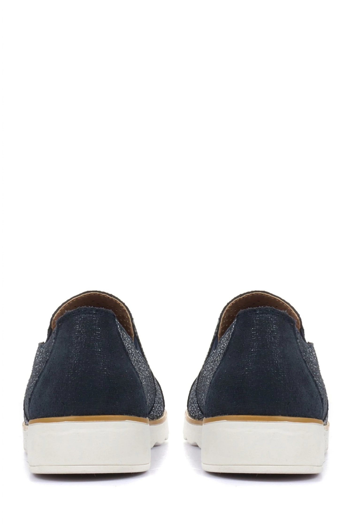 Pavers Blue Navy Ladies Wide Fit Lightweight Casual Slip-On Shoes 3 Pavers Blue Navy Ladies Wide Fit Lightweight Casual Slip-On Shoes - Image 3