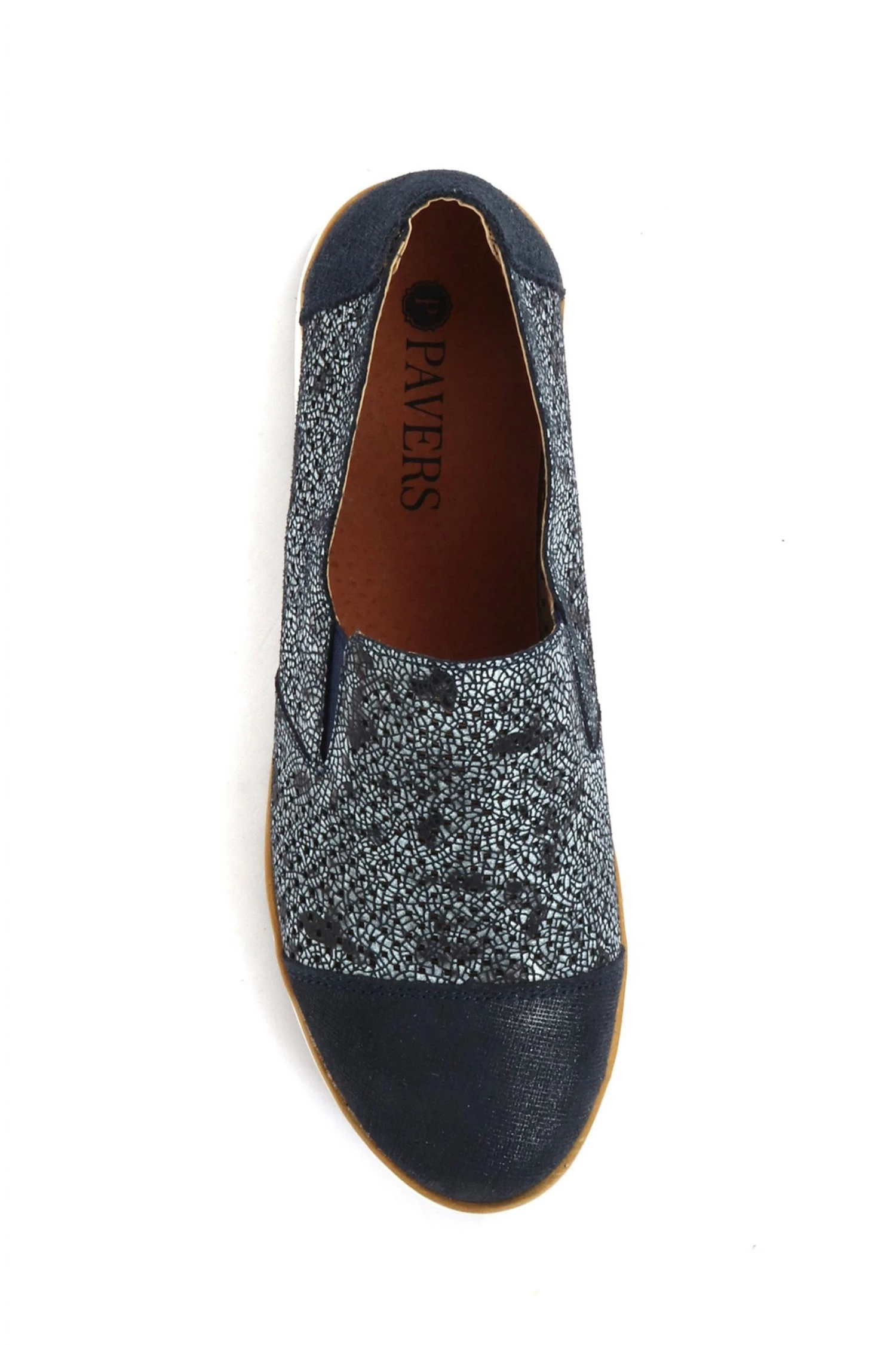 Pavers Blue Navy Ladies Wide Fit Lightweight Casual Slip-On Shoes 4 Pavers Blue Navy Ladies Wide Fit Lightweight Casual Slip-On Shoes - Image 4