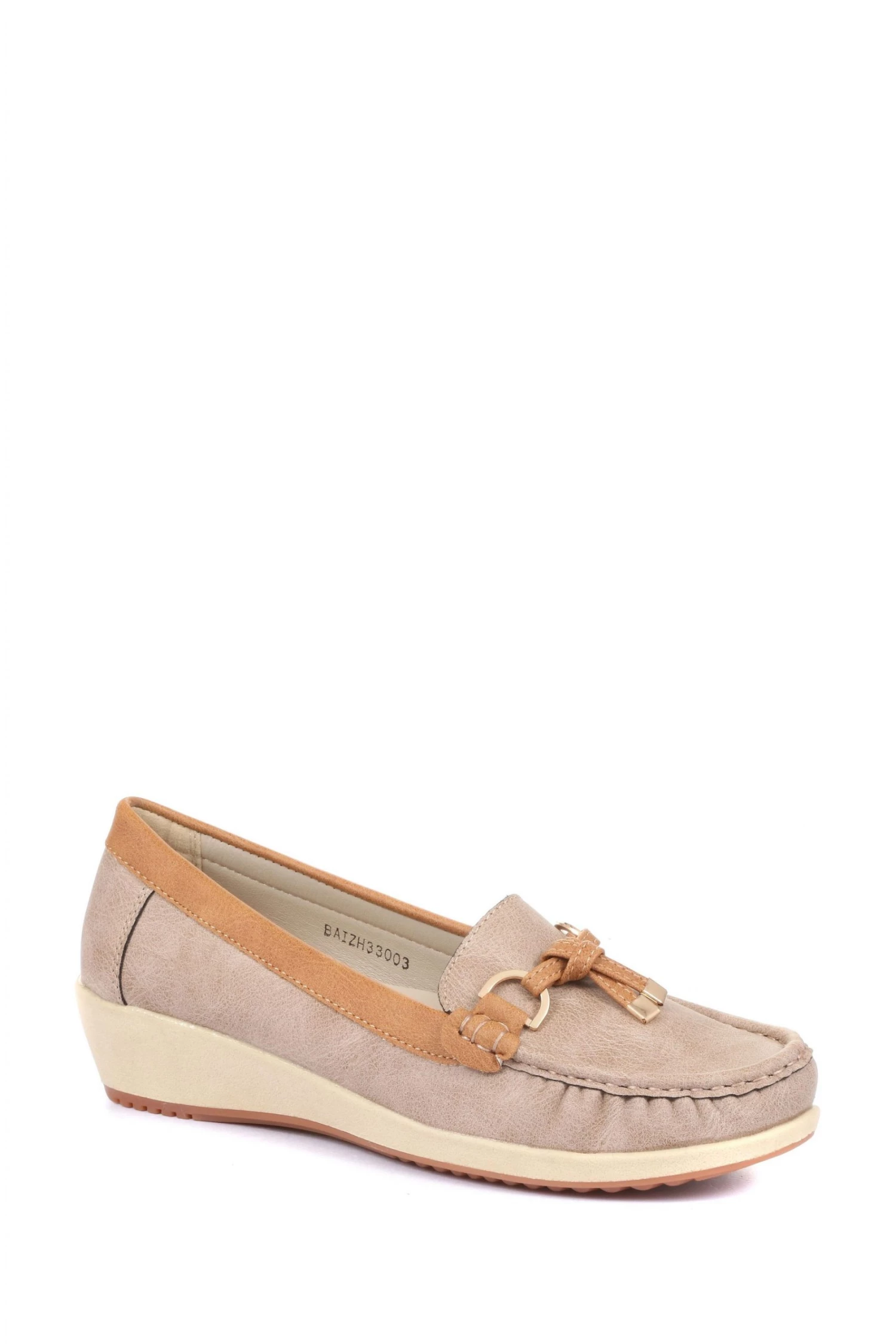 Pavers Ladies Natural Moccasin Loafers 3 Pavers Ladies Natural Moccasin Loafers - Image 3