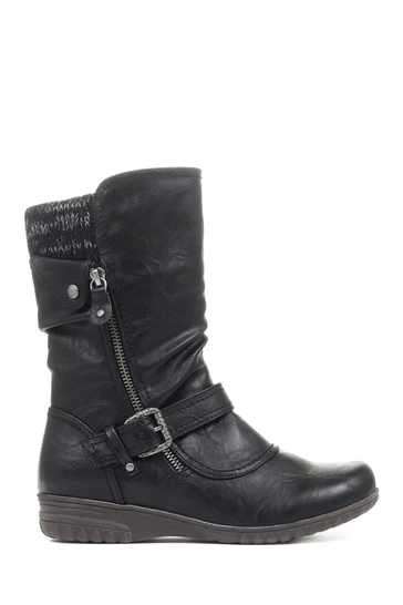 Pavers Ladies Black Calf Boots 6 Pavers Ladies Black Calf Boots - Image 6