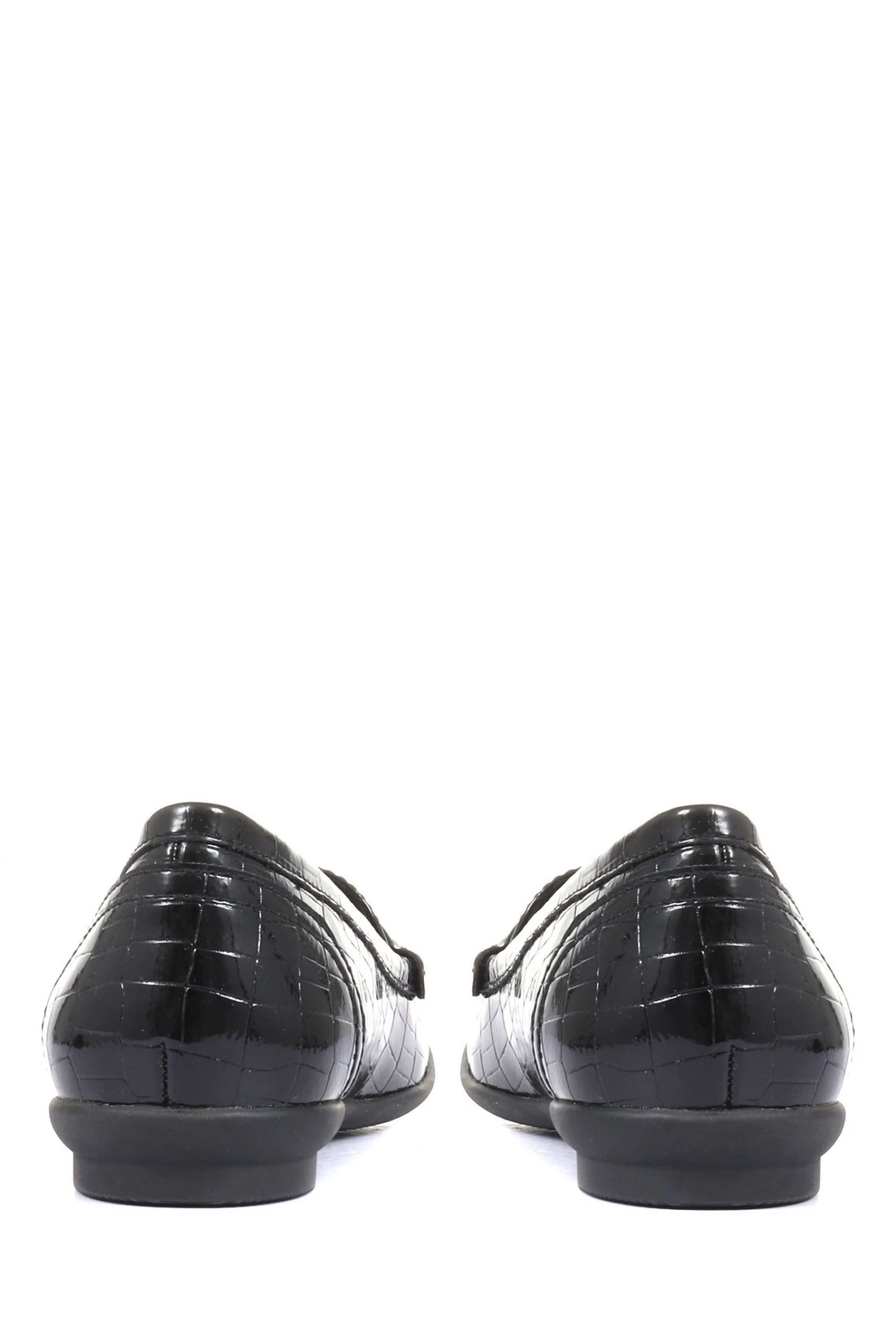 Pavers Womens Moc Croc Penny Loafers 3 Pavers Womens Moc Croc Penny Loafers - Image 3