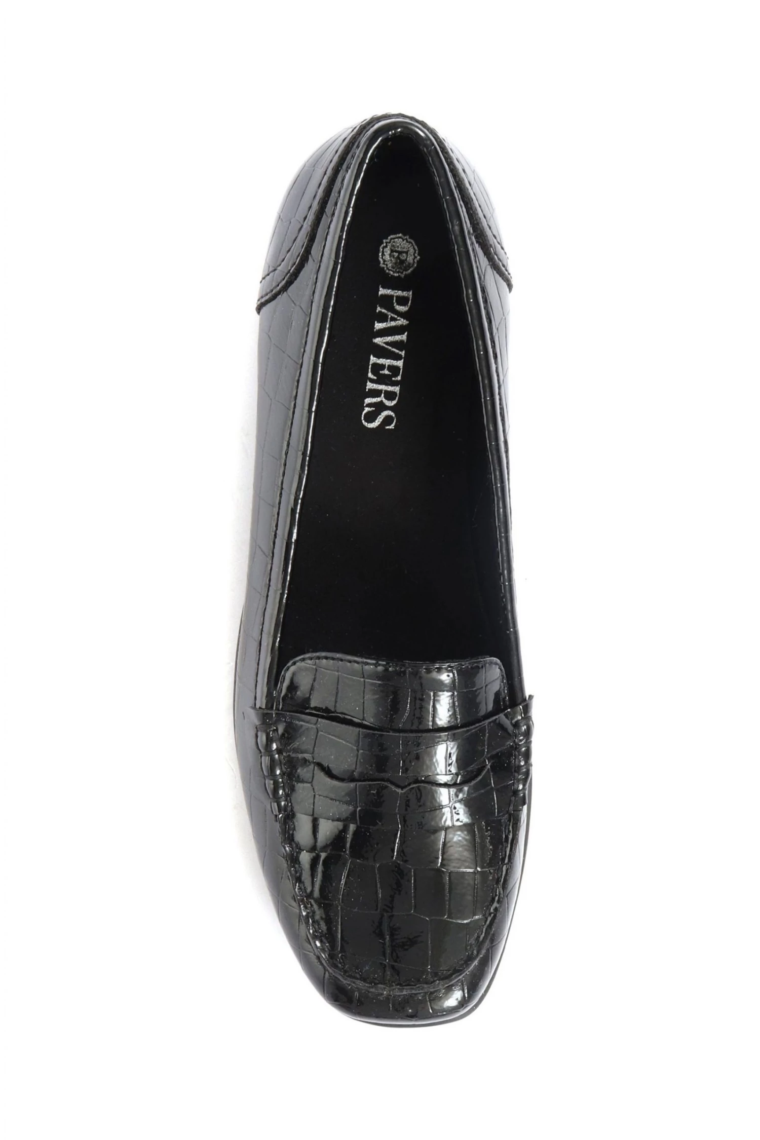 Pavers Womens Moc Croc Penny Loafers 4 Pavers Womens Moc Croc Penny Loafers - Image 4