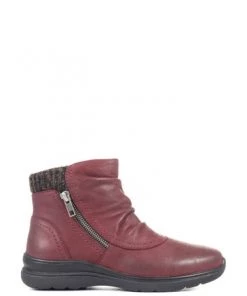 Pavers Red Wide Fit Leather Ankle Boots -Pavers Sales Shop unnamed file 210