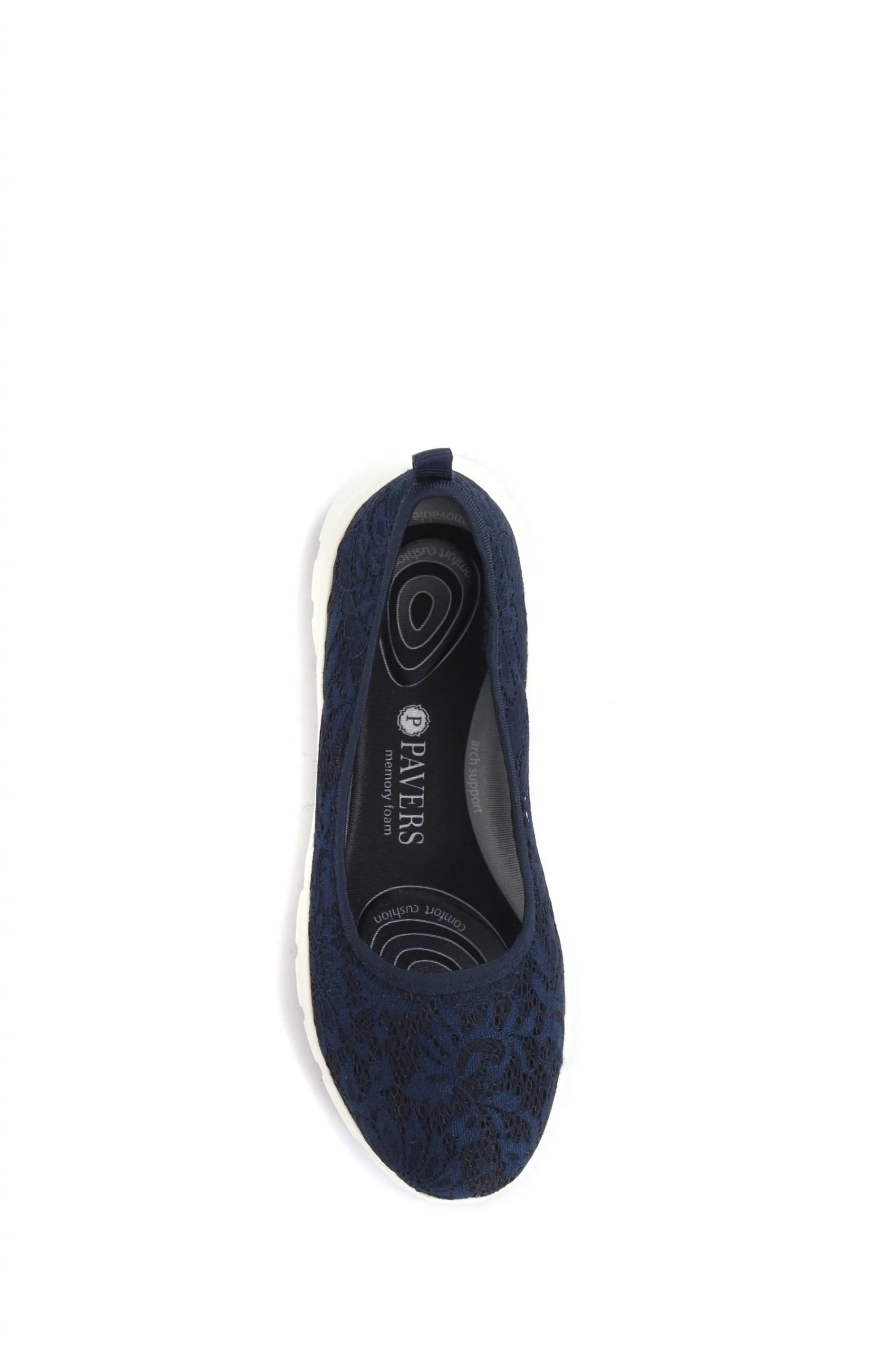 Pavers Womens Navy Blue Slip-On Pumps 4 Pavers Womens Navy Blue Slip-On Pumps - Image 4