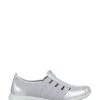 Pavers Silver Wide Fit Casual Slip-On Shoes