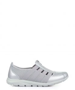 Pavers Silver Wide Fit Casual Slip-On Shoes