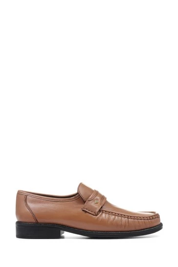 Pavers Mens Tan Wider Fit Leather Loafers 6 Pavers Mens Tan Wider Fit Leather Loafers - Image 6