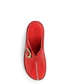 Pavers Red Ladies Lightweight Leather Clogs -Pavers Sales Shop unnamed file 2150 scaled
