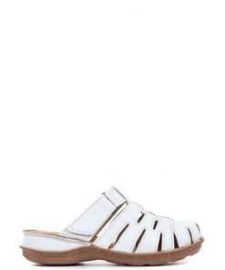 Pavers White Ladies Touch-Fastening Leather Clogs 11 Pavers White Ladies Touch-Fastening Leather Clogs -Pavers Sales Shop unnamed file 2186