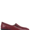 Pavers Ladies Red Wide Fit Leather Slip-On Shoes