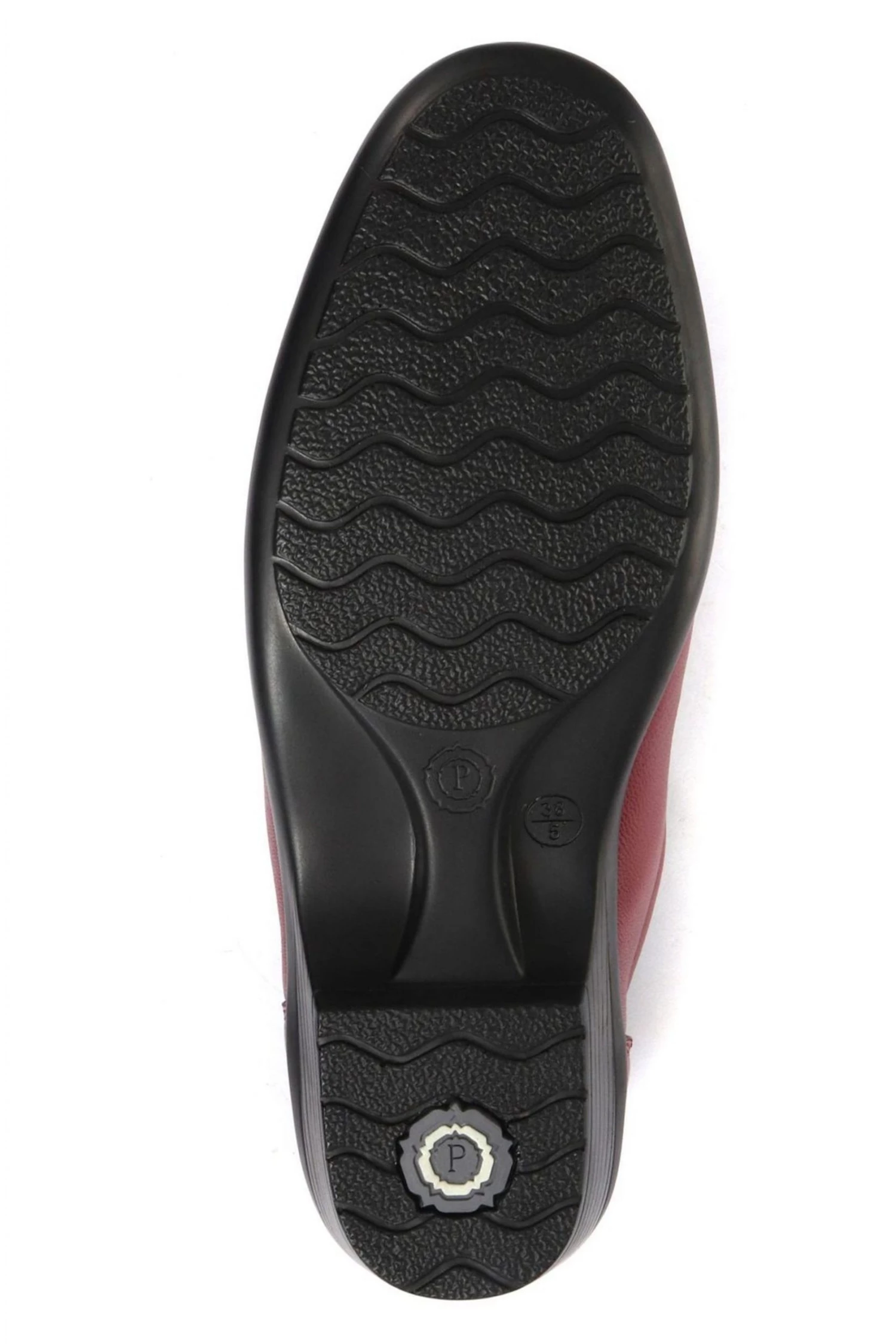 Pavers Ladies Red Wide Fit Leather Slip-On Shoes 5 Pavers Ladies Red Wide Fit Leather Slip-On Shoes - Image 5