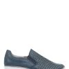 Pavers Blue Navy Ladies Casual Slip-On Shoes With Cut Outs
