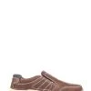 Pavers Brown Slip On Loafers