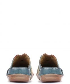 Pavers Ladies Blue Leather Slip-On Clogs -Pavers Sales Shop unnamed file 2225 scaled