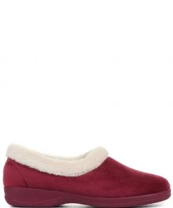Pavers Burgundy Red Ladies Full Slippers