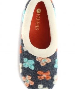 Pavers Blue Ladies Full Slippers With Flower Embellishment -Pavers Sales Shop unnamed file 2263 scaled