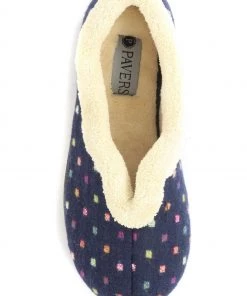 Pavers Ladies Blue Wide Fit Polka Dot Slippers -Pavers Sales Shop unnamed file 2281 scaled