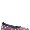 Pavers Purple Multi Ladies Full Woolly Slippers