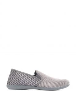 Pavers Grey Wide Fit Slippers