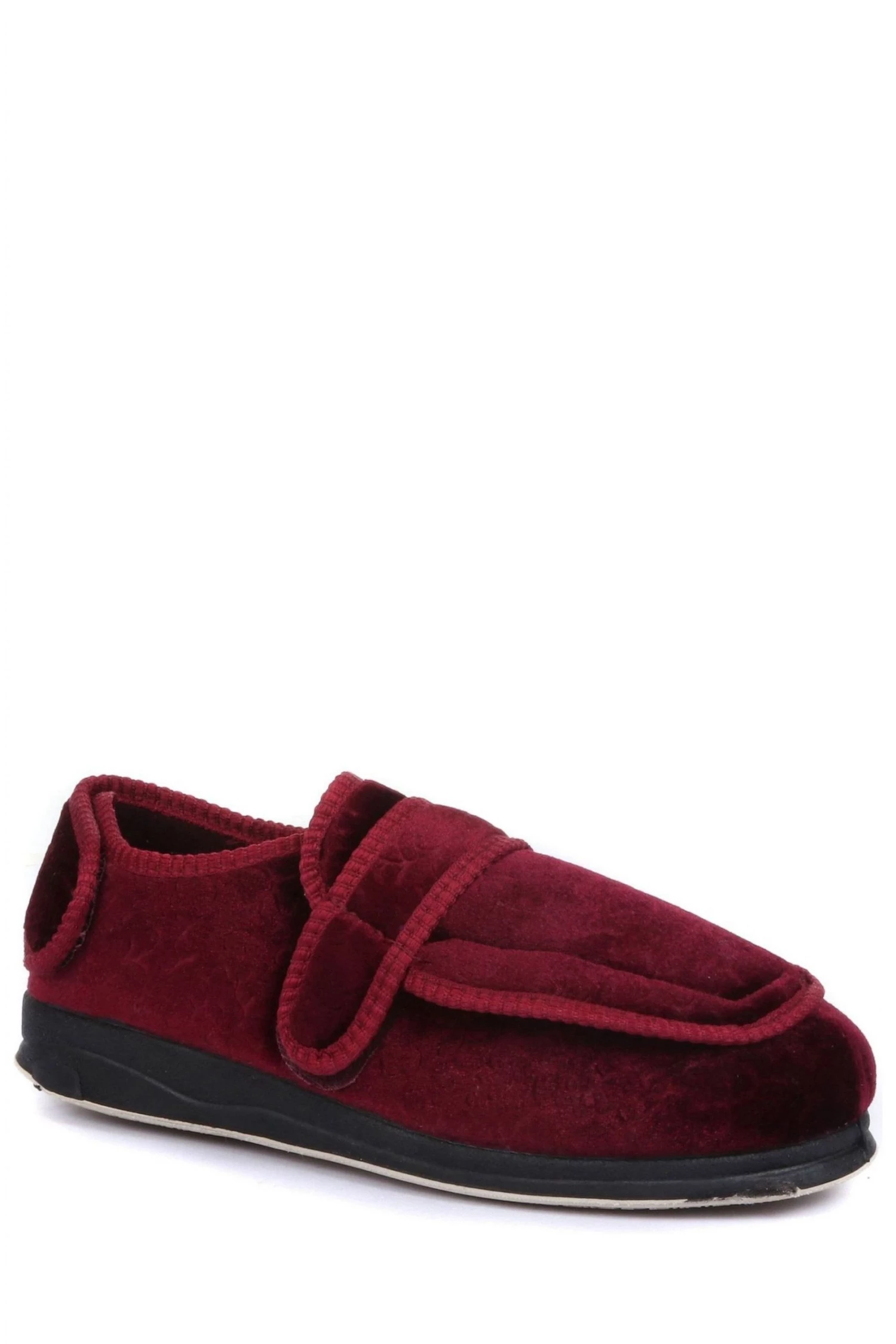 Pavers Red Ladies Touch Fastening Full Slippers 2 Pavers Red Ladies Touch Fastening Full Slippers - Image 2