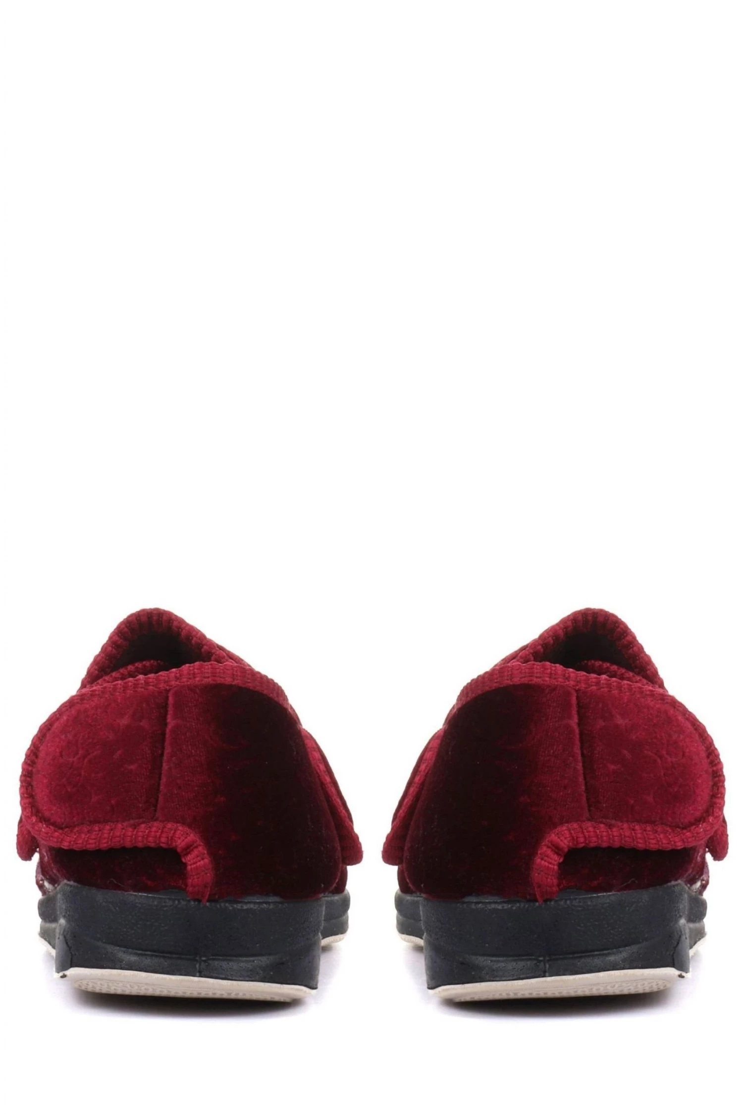 Pavers Red Ladies Touch Fastening Full Slippers 3 Pavers Red Ladies Touch Fastening Full Slippers - Image 3